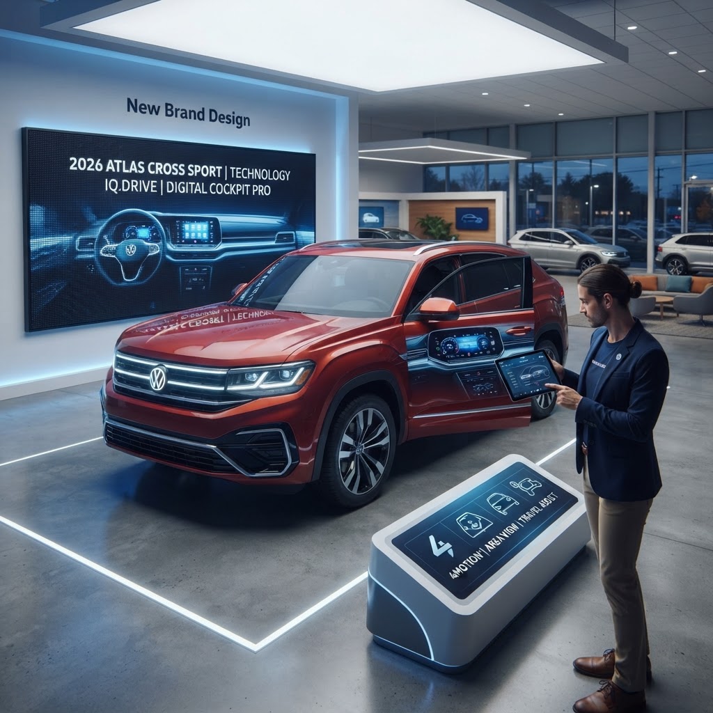 2026 Volkswagen Atlas Cross Sport technology view