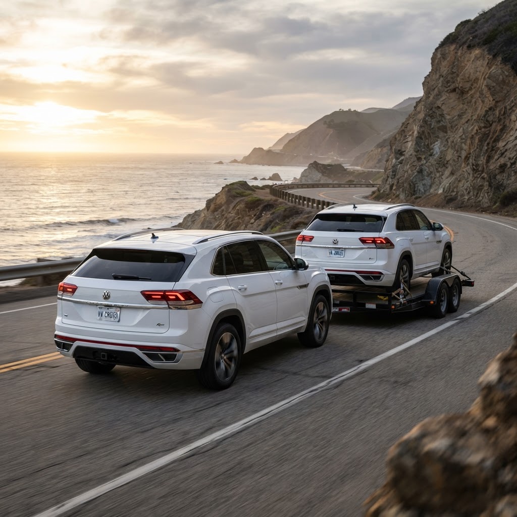 2026 Volkswagen Atlas Cross Sport towing view