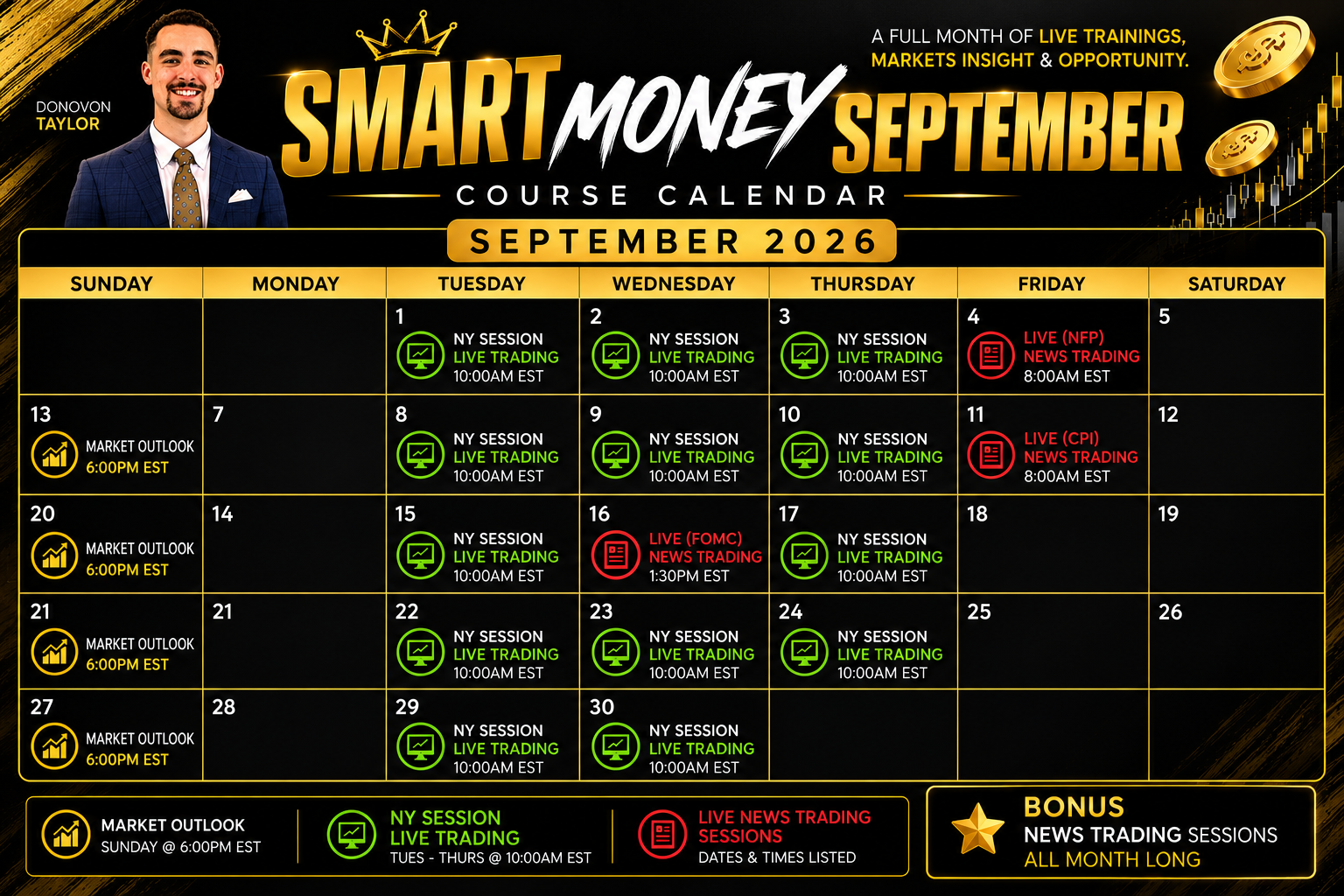 Smart Money September 2026 Course Calendar