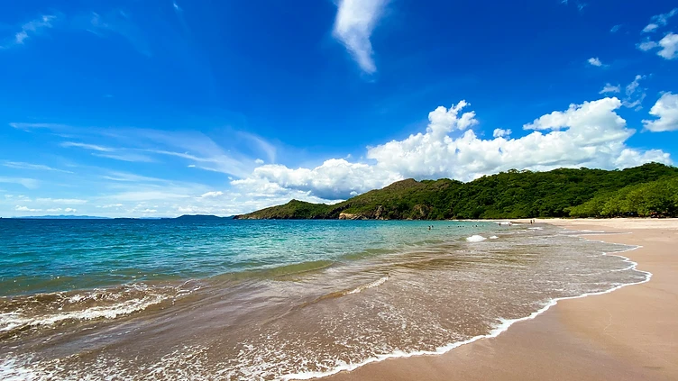 Pristine tropical beach on the Costa Rica Pacific coast