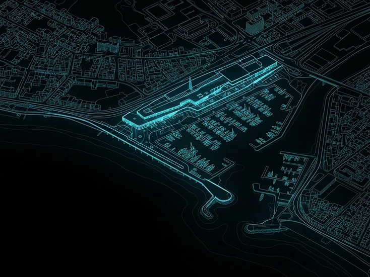 Signature visuelle de Saint-Laurent-du-Var : skyline en traits lumineux