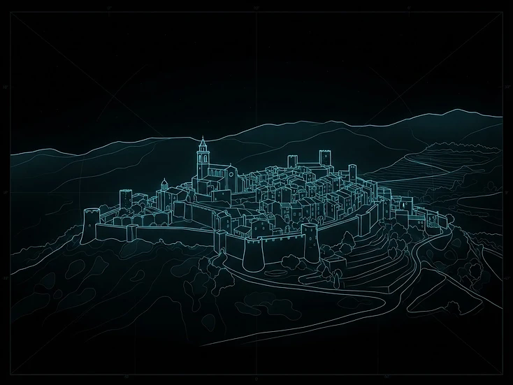 Signature visuelle de Vence : skyline en traits lumineux