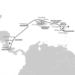 Costa Rica to the Caribbean