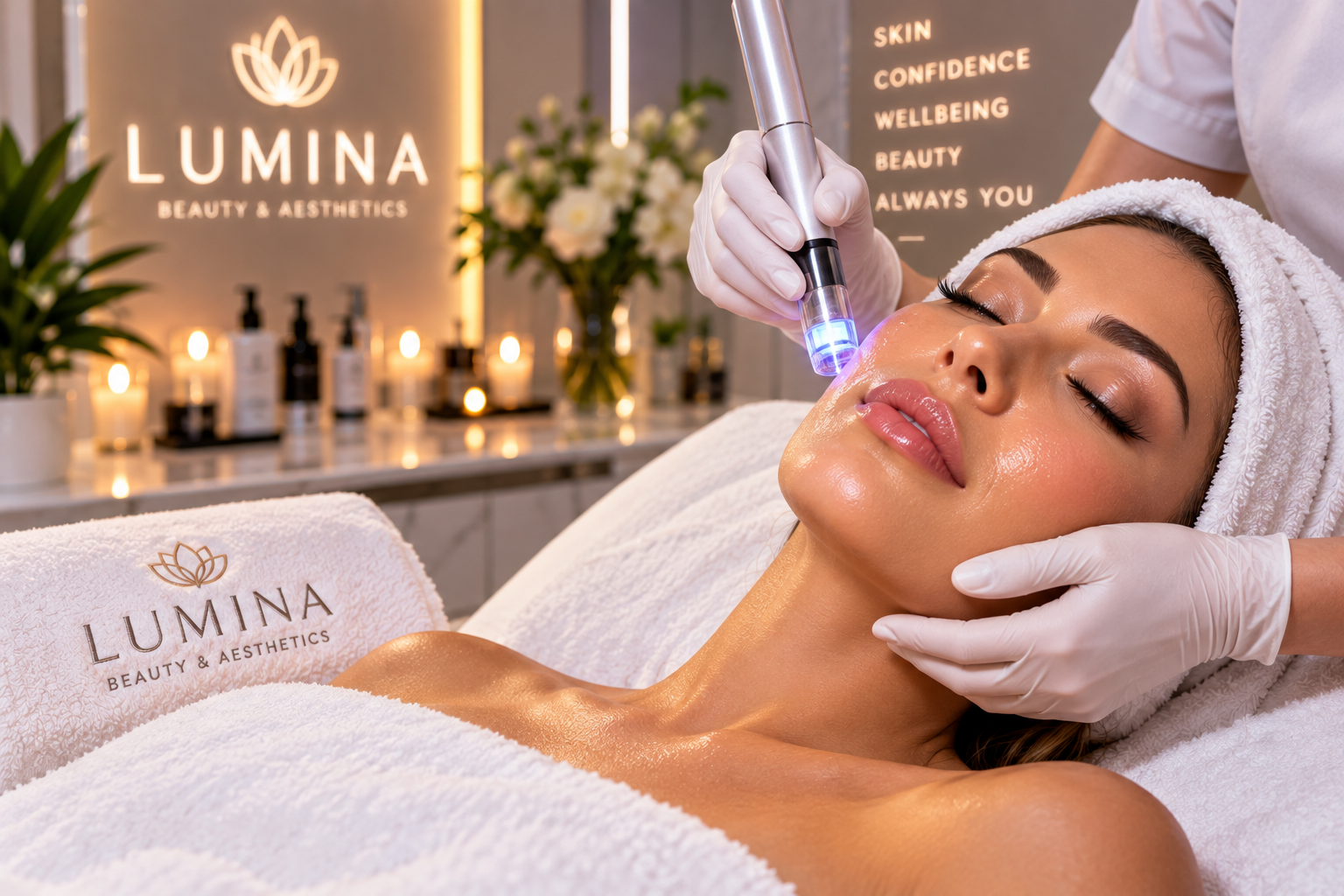 Lumina Beauty & Aesthetics website screenshot