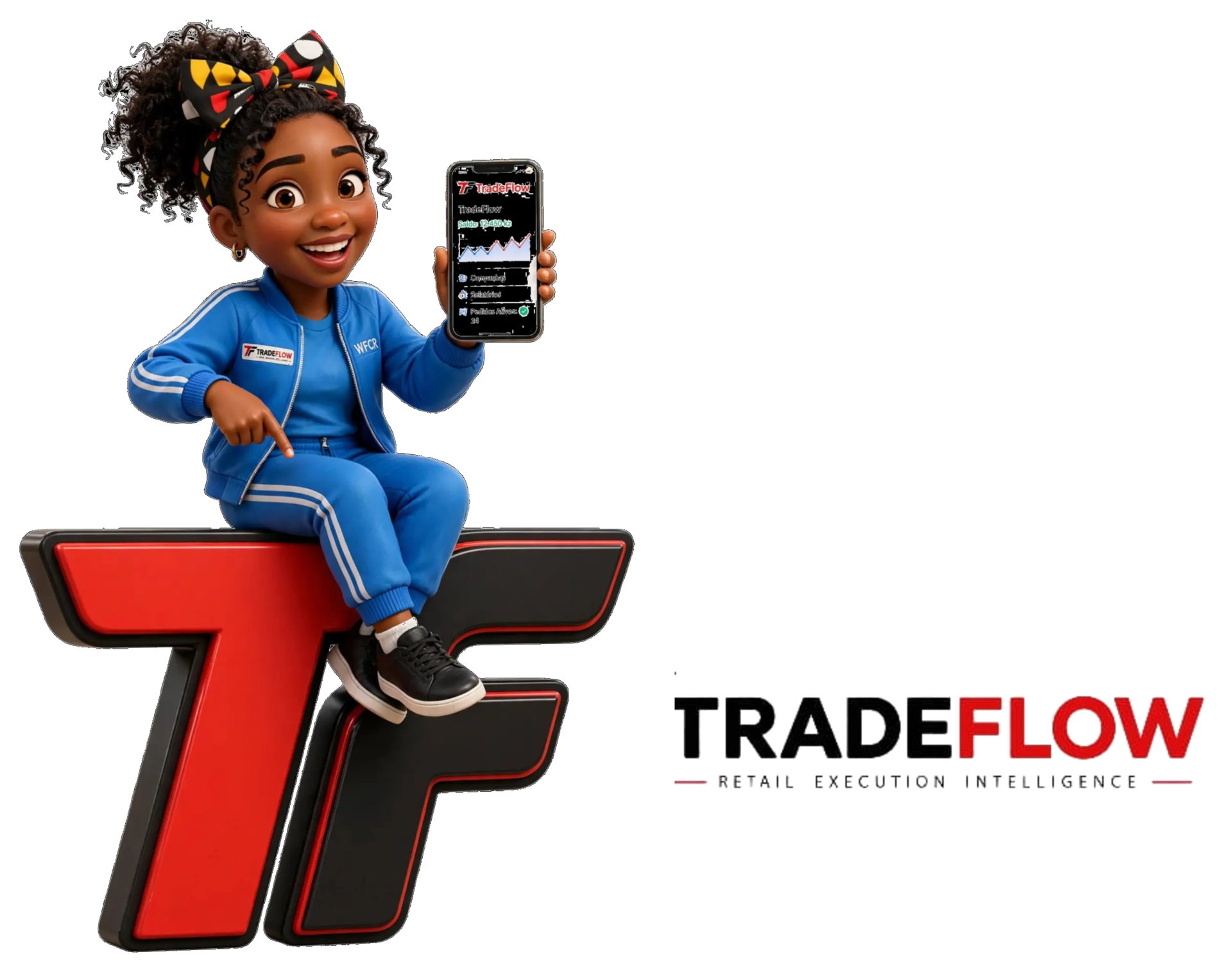 TradeFlow — Flow sobre monograma TF