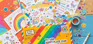 A fun handwritten letter with doodles and wax seal
