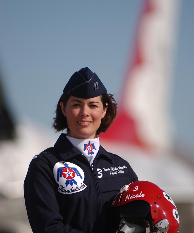 Portrait of Col. Nicole Malachowski, USAF Fighter Pilot (Ret.), First Woman Thunderbird & Hall of Fame Inductee