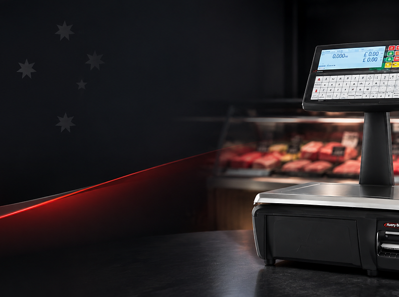 Avery Berkel retail scale with AUSCALES technology partner overlay