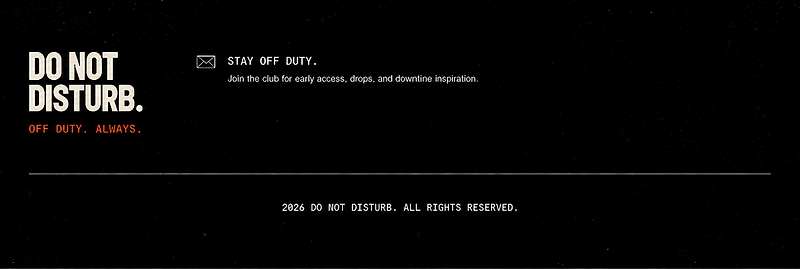 Do Not Disturb footer