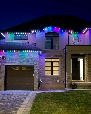 Two-Storey Family Home — Full Colour — GoBright permanent lighting installation