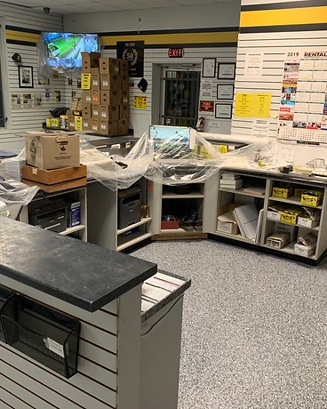 A&B Rental Centre — Service Counter — GoBright permanent lighting installation