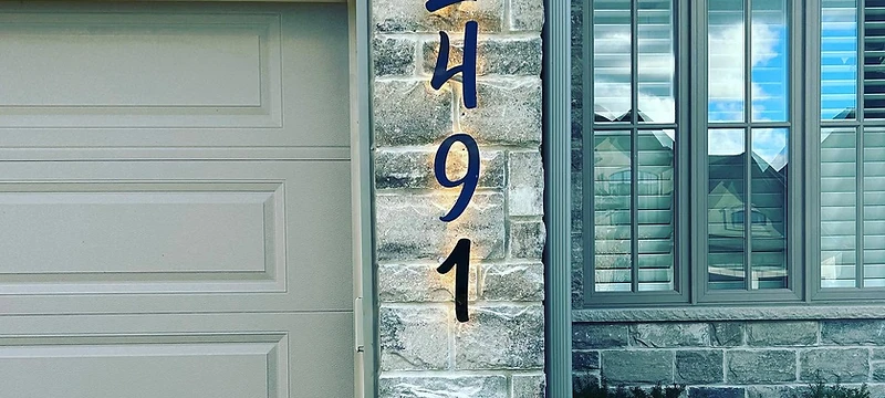 Custom Address Signs installation by GoBright