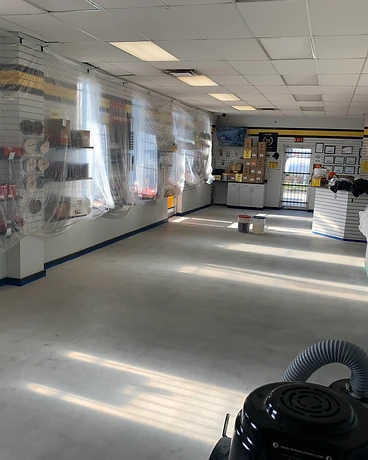 Rental Floor — Prep Phase — GoBright permanent lighting installation