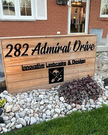 282 Admiral Drive — Garden Sign — custom address sign by GoBright