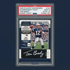 2000 Playoff Contenders Tom Brady Championship Ticket Auto PSA 9