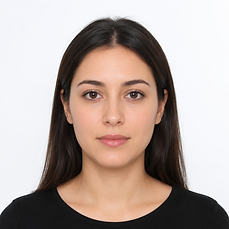 Example passport-style portrait used to demonstrate PassportSelf photo positioning