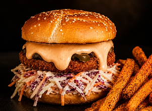 Zesty Paneer Burger, a bold fusion burger from Andaaz Kitchen