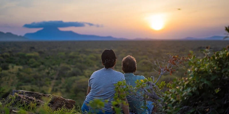 Game drive in the Tsavo savanna