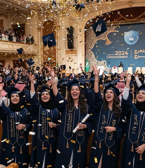 Graduation photography coverage at a university ceremony in Riyadh
