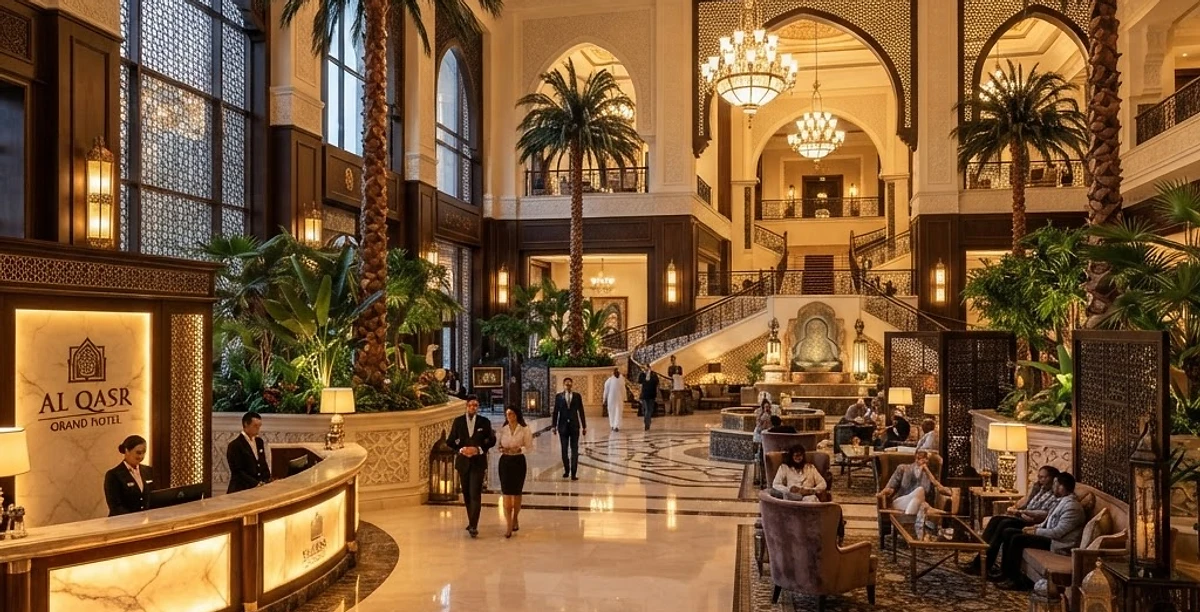 Hotel photographer capturing a luxury hospitality interior in Saudi Arabia