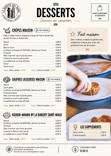 Carte — Desserts
