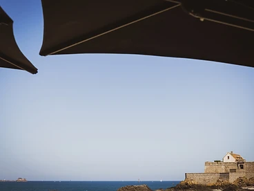 La mer et le Fort National depuis La Buvette des Bains