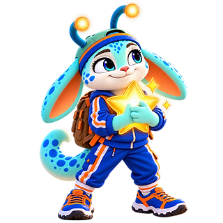 Mascotte célébrant avec une étoile