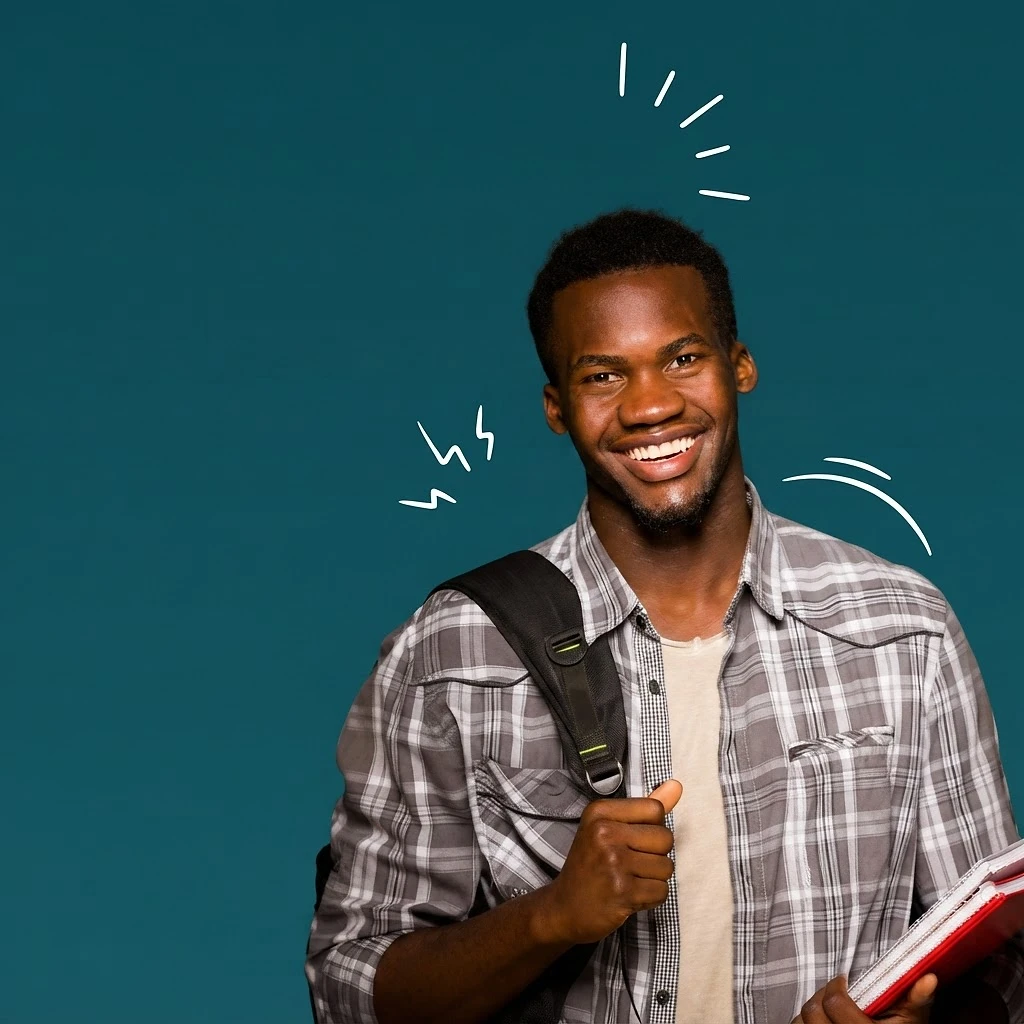 Student on campus