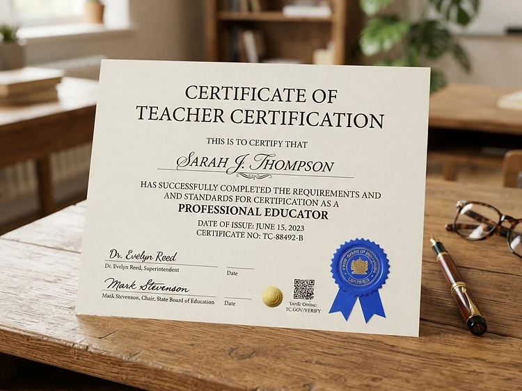 Sample MastaLearn certificate