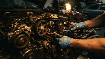 Wymiana rozrządu w silniku samochodowym – prace mechaniczne