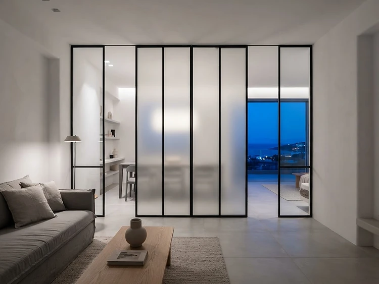 Glass partition