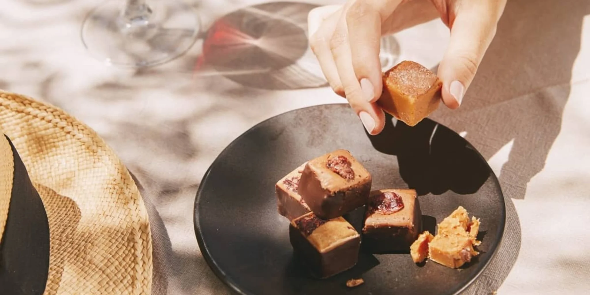 Fudge and wine