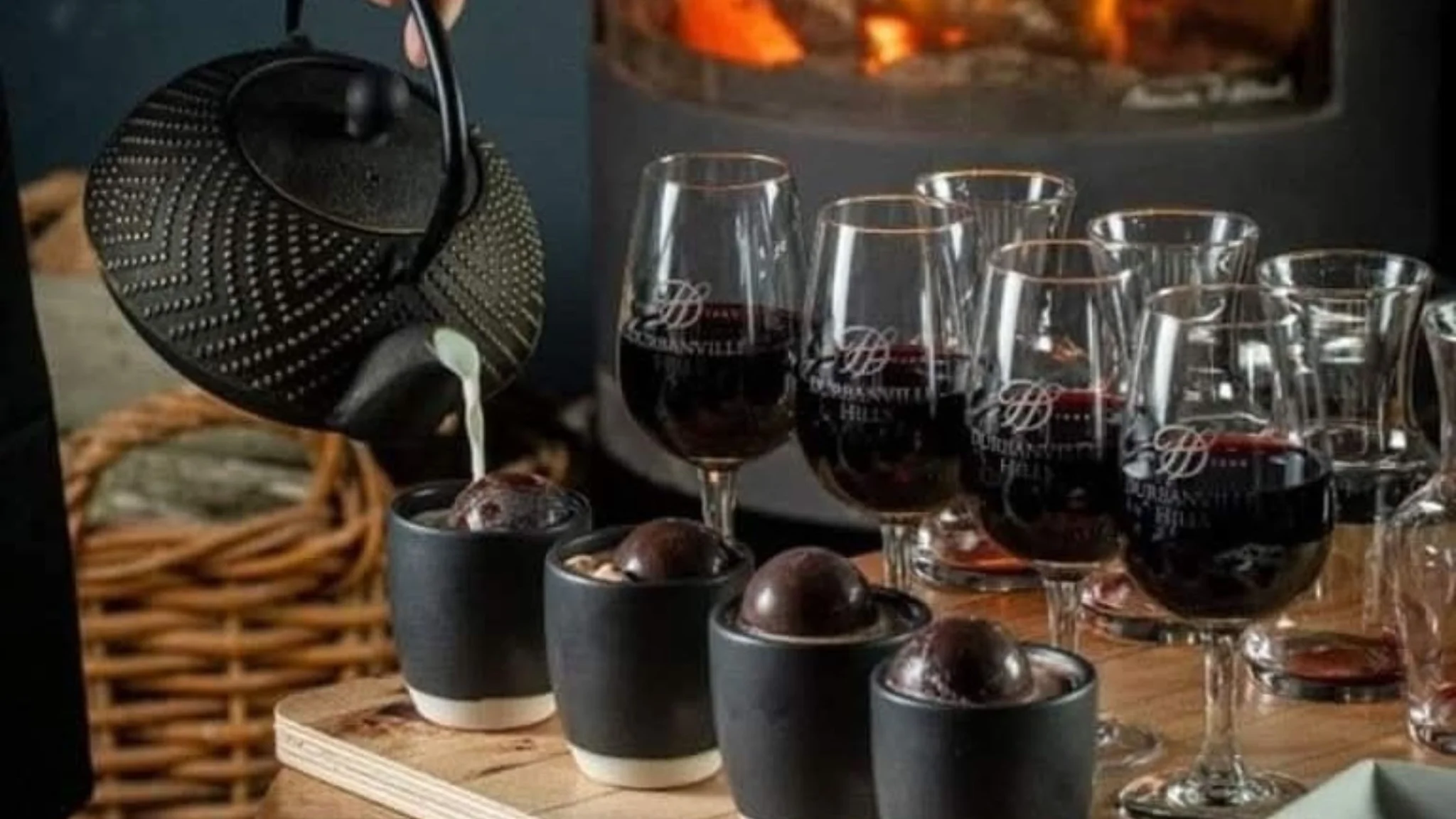 Chocolate bombs and wine
