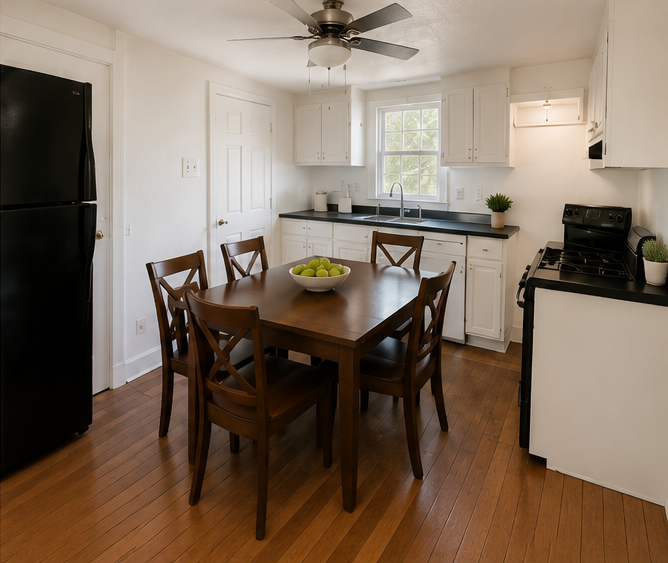 Kitchen and dining area