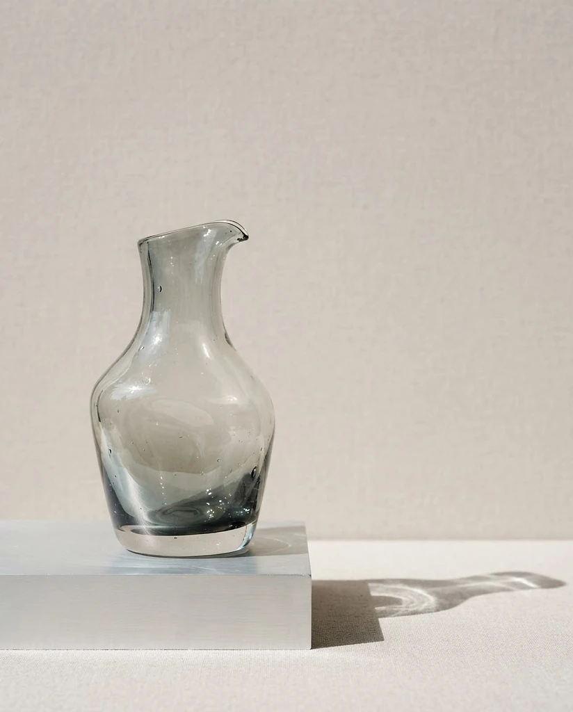 Hand-Blown Glass Carafe