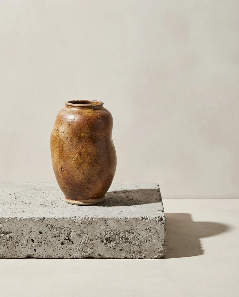 Hand-Thrown Stoneware Vessel