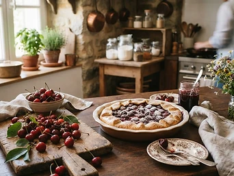 Cocinando con cerezas