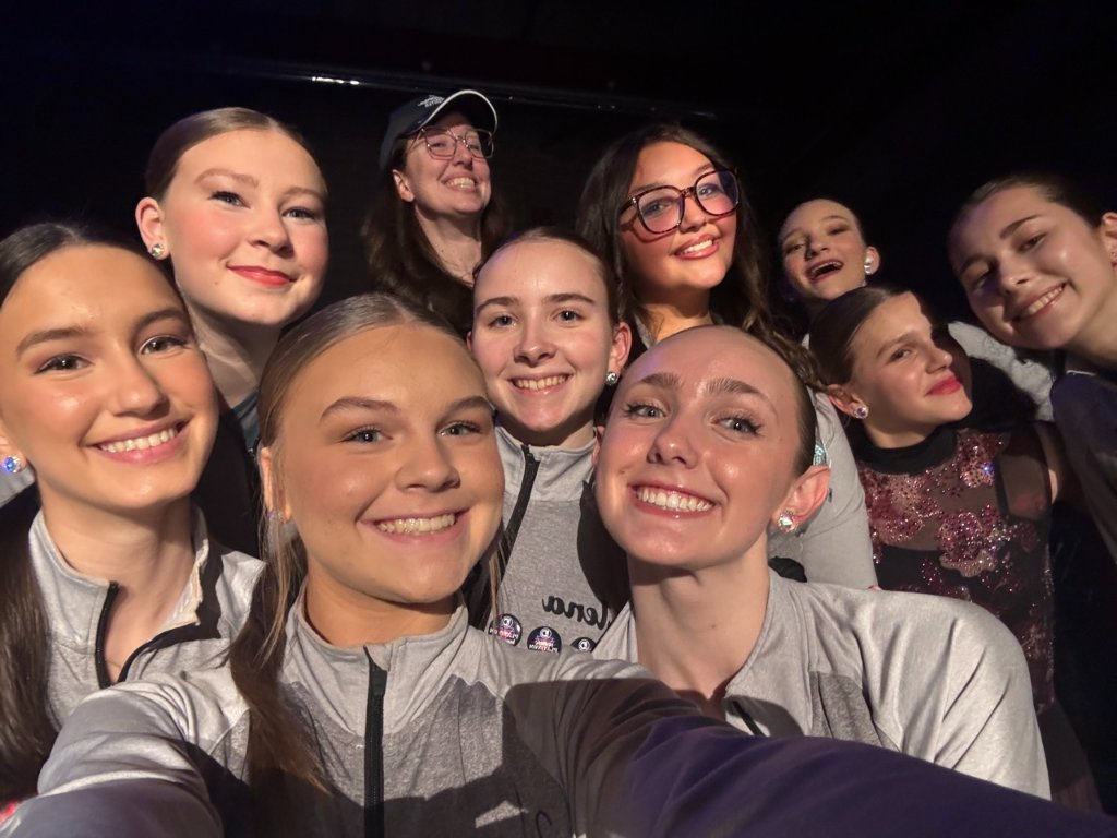Skyline Dance Center dancers smiling together