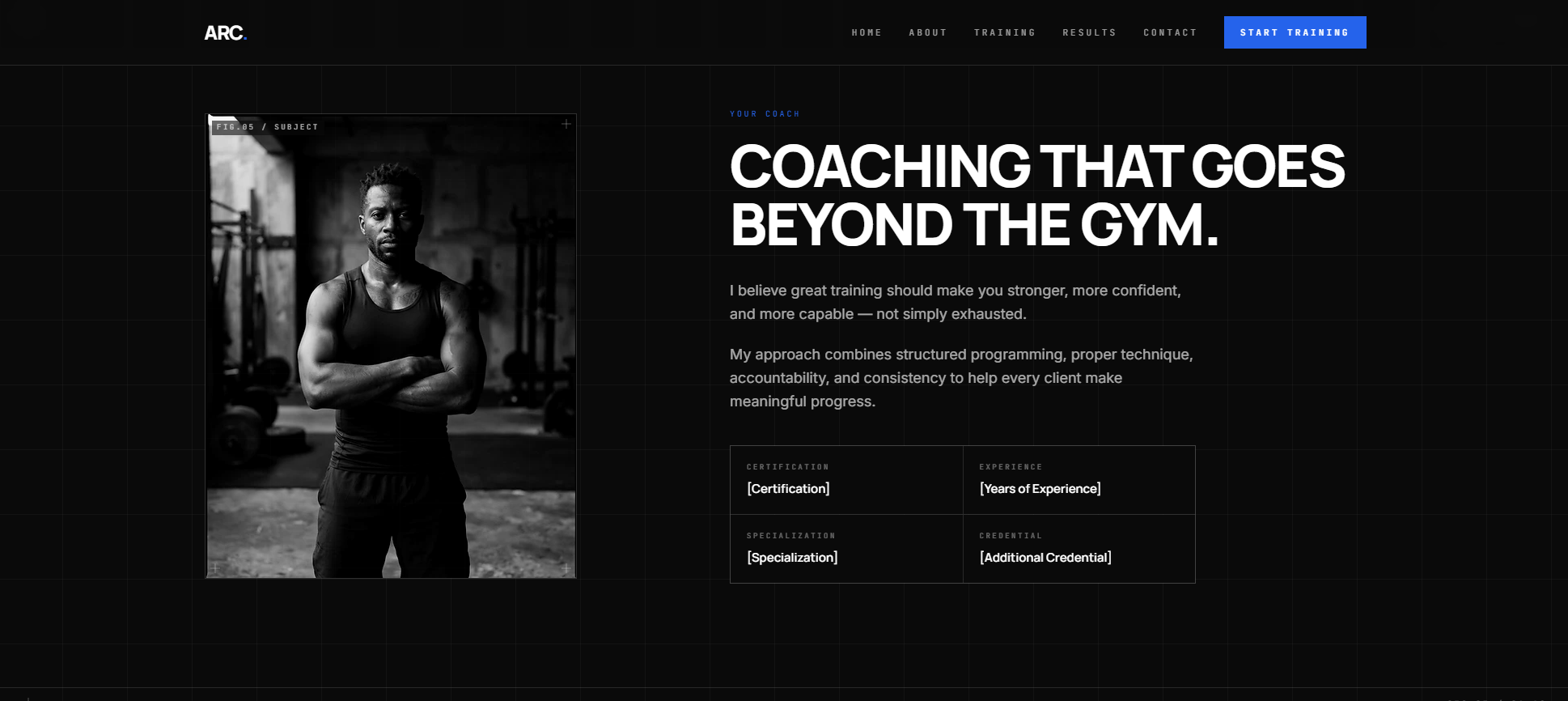 Coach profile design reference