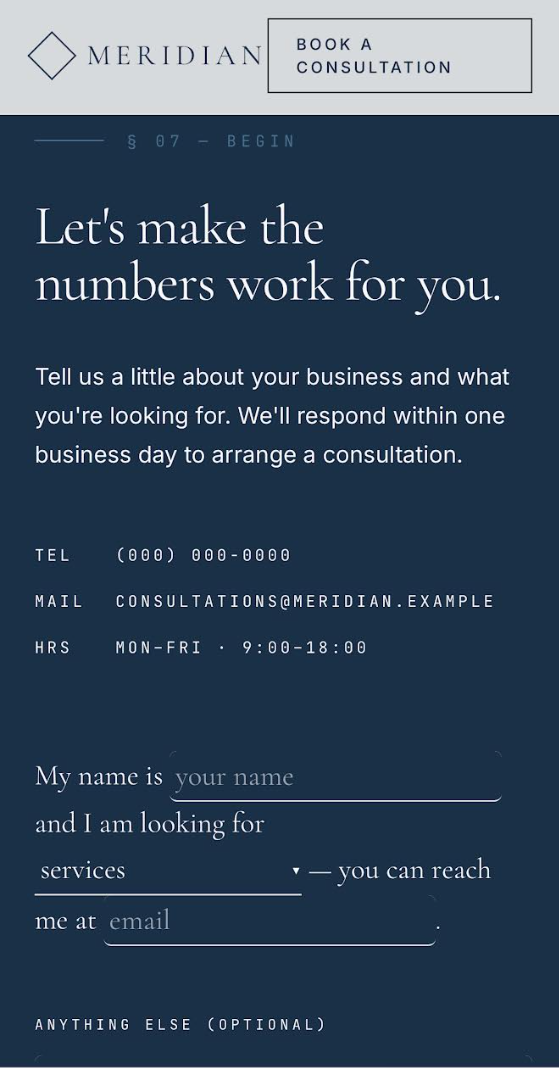 Accounting Firm mobile preview