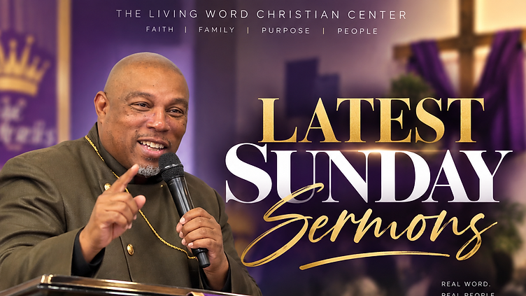 Bishop Willie J. Sutton Jr. preaching from the pulpit at The Living Word Christian Center.