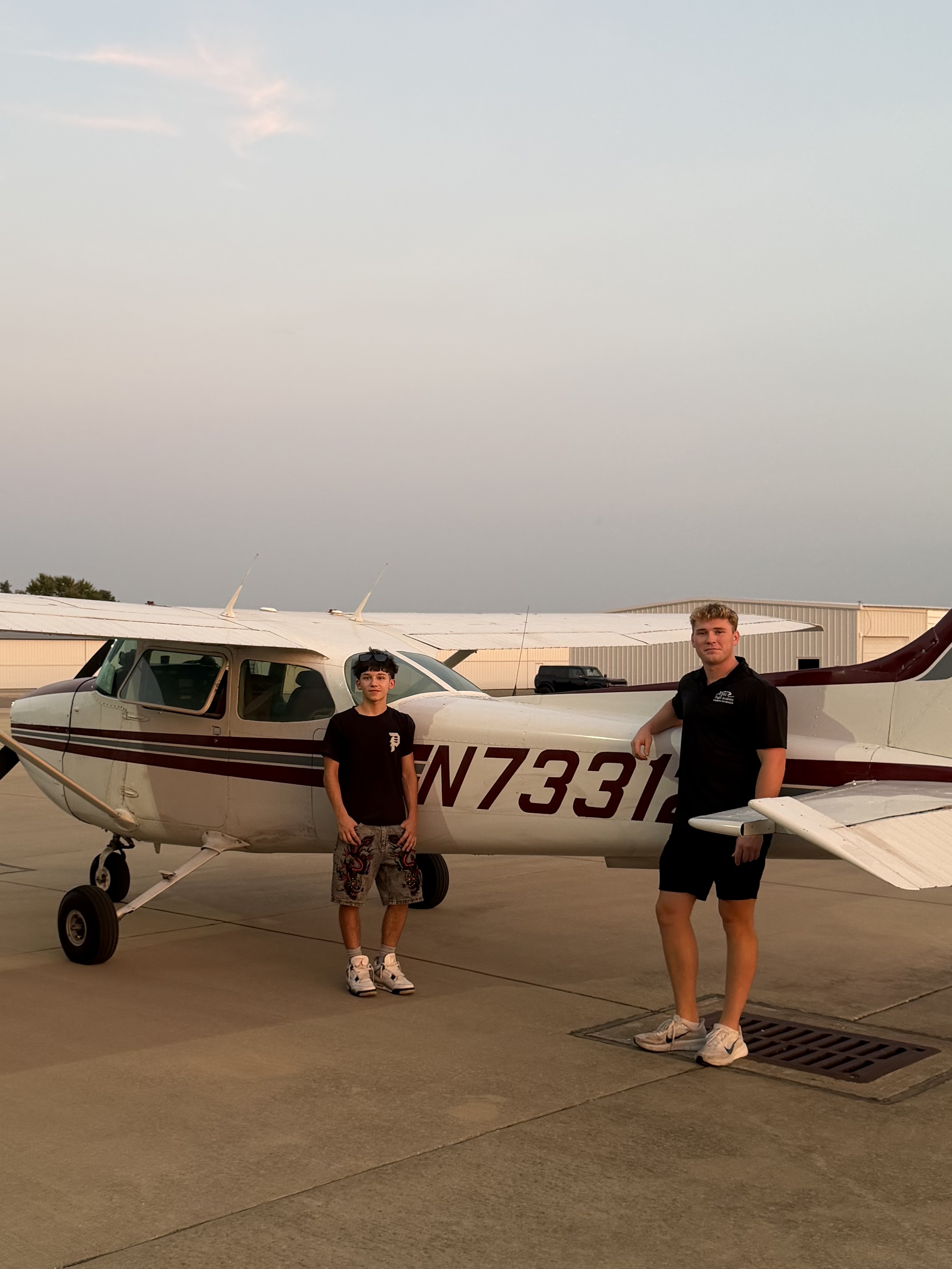 Dylan with N73312 on the ramp