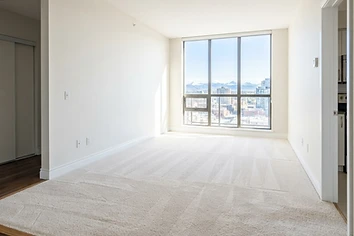 Empty freshly cleaned Calgary apartment carpet ready for move-in