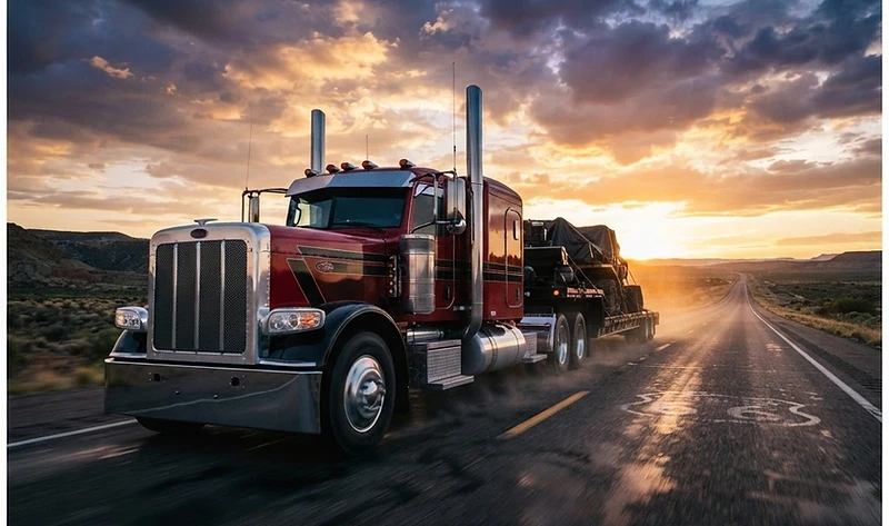 MIT Logistics truck on the open highway