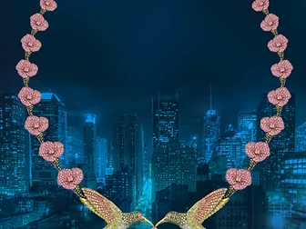 Hummingbird Yellow Diamond Necklace