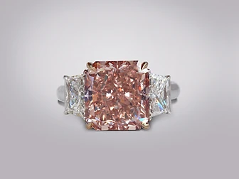 Three-Stone Peach Diamond