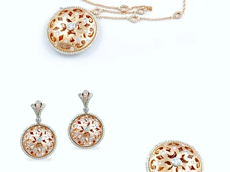 Rose Gold Filigree Set