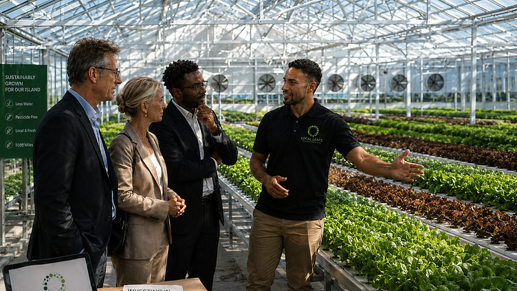 LocalLeafs greenhouse tour with hydroponic growing channels
