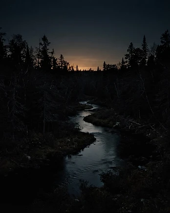 Nightfall on the Riverbank