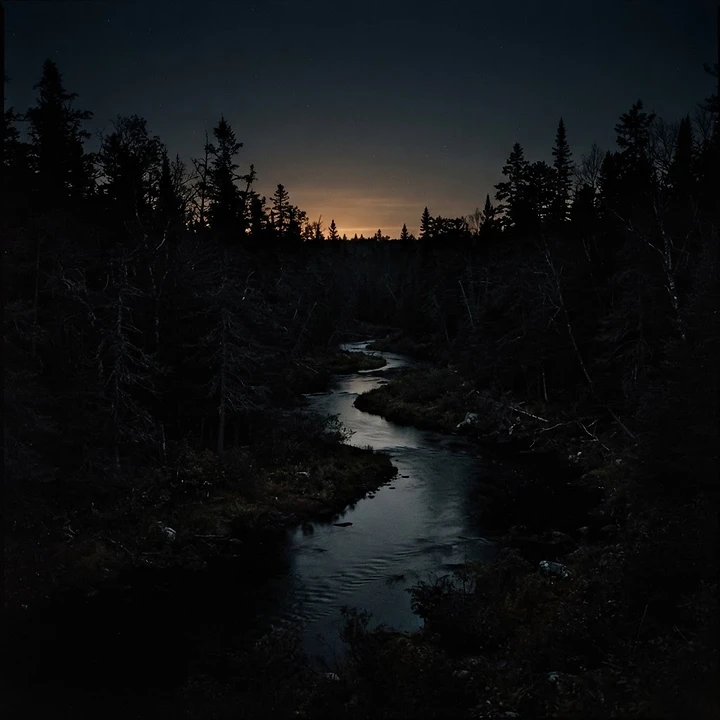 Nightfall on the Riverbank